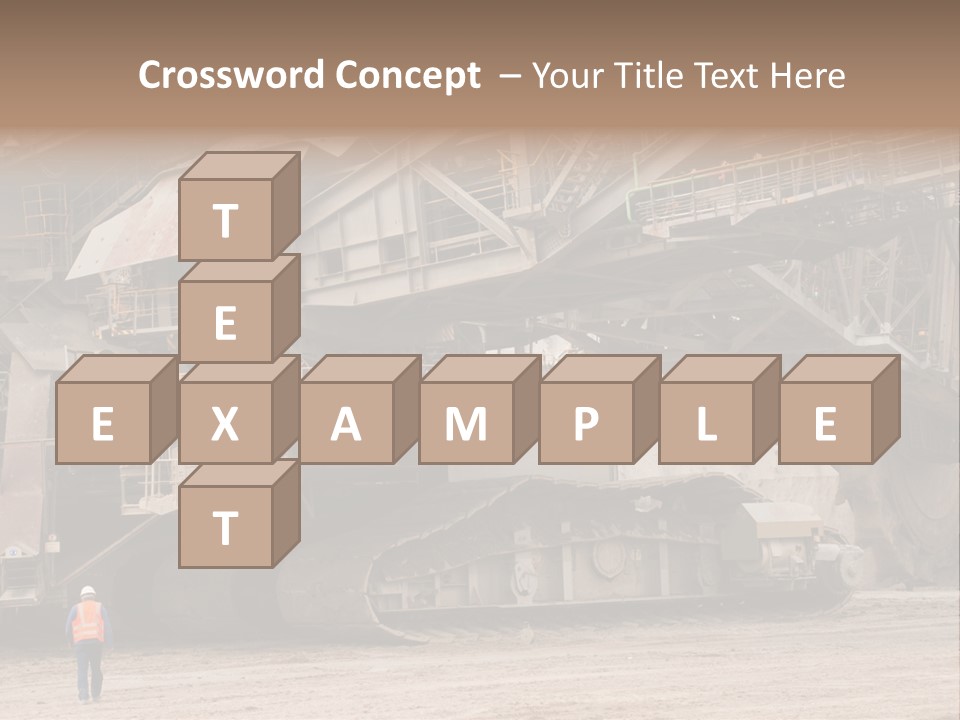 Coal Bagger Large PowerPoint Template