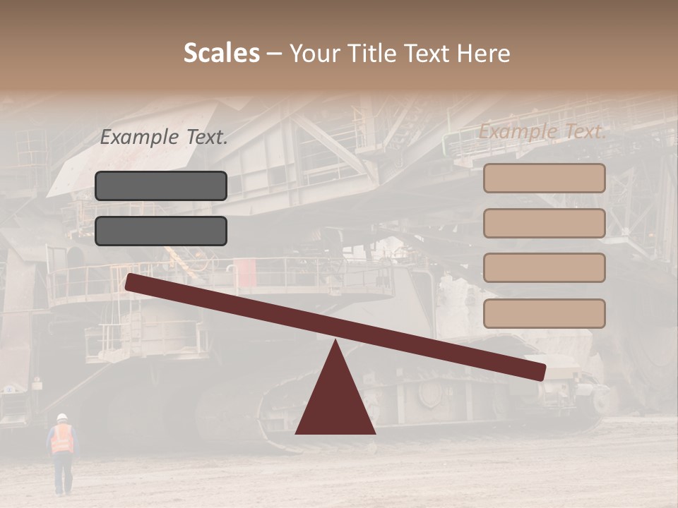 Coal Bagger Large PowerPoint Template