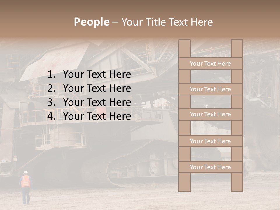 Coal Bagger Large PowerPoint Template