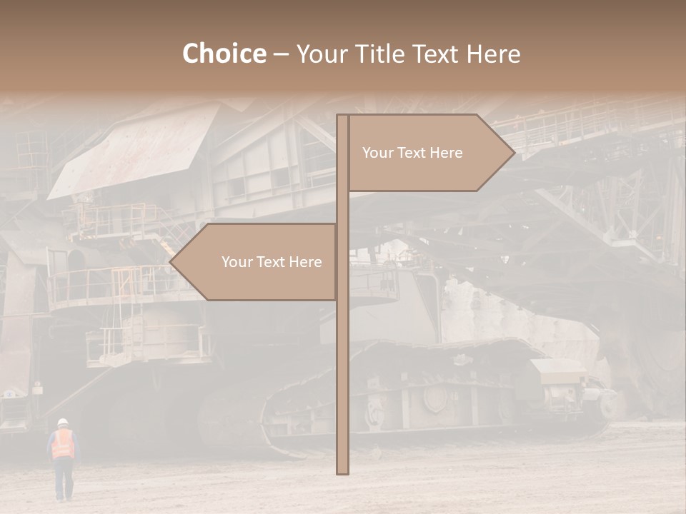 Coal Bagger Large PowerPoint Template