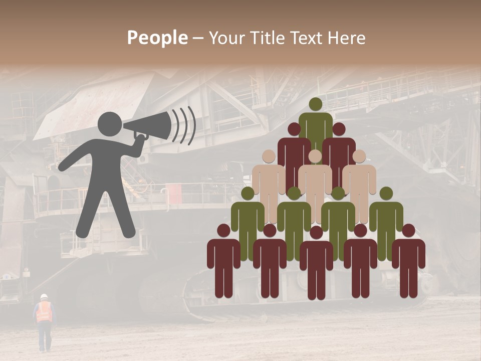 Coal Bagger Large PowerPoint Template