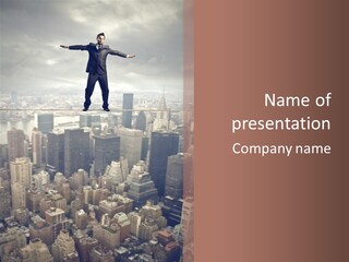 City Equilibrium Panorama PowerPoint Template