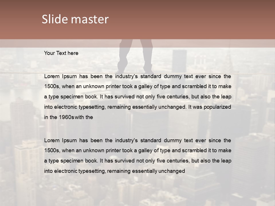 City Equilibrium Panorama PowerPoint Template