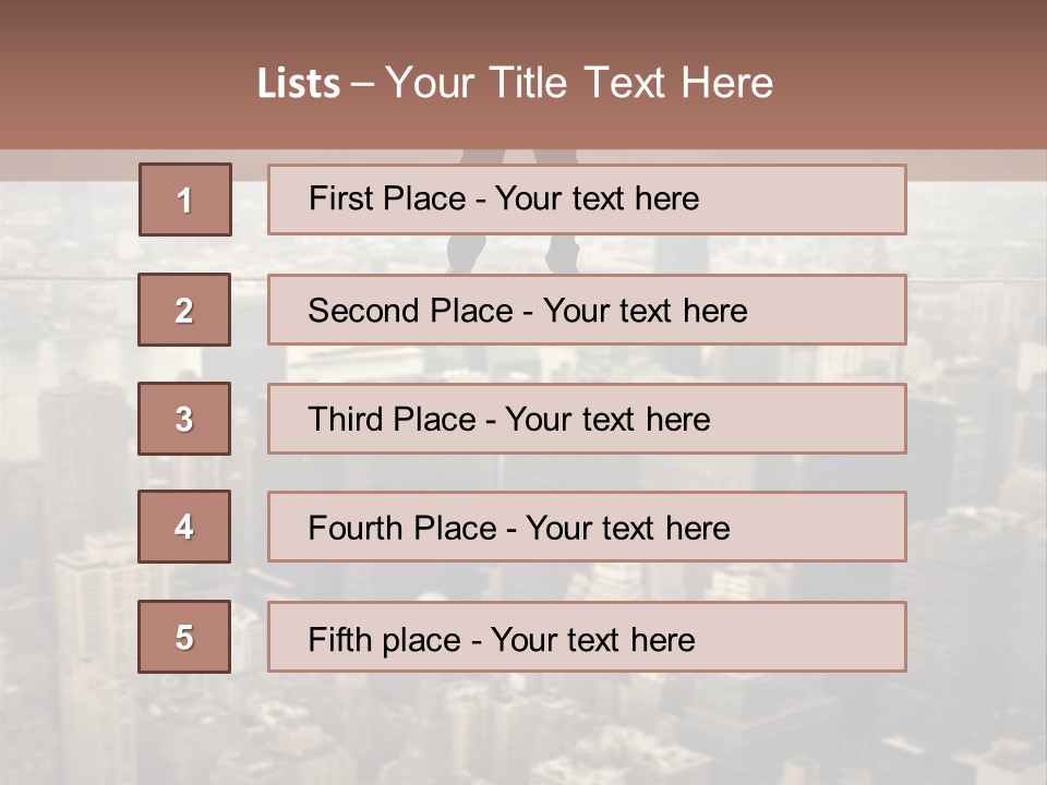 City Equilibrium Panorama PowerPoint Template