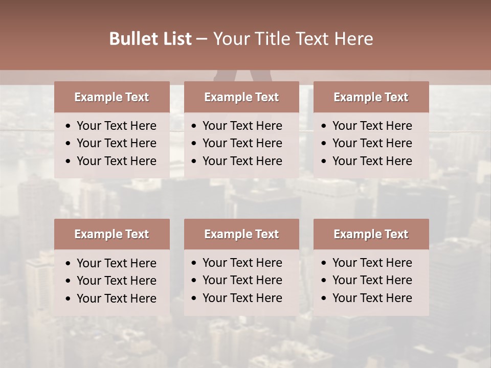 City Equilibrium Panorama PowerPoint Template
