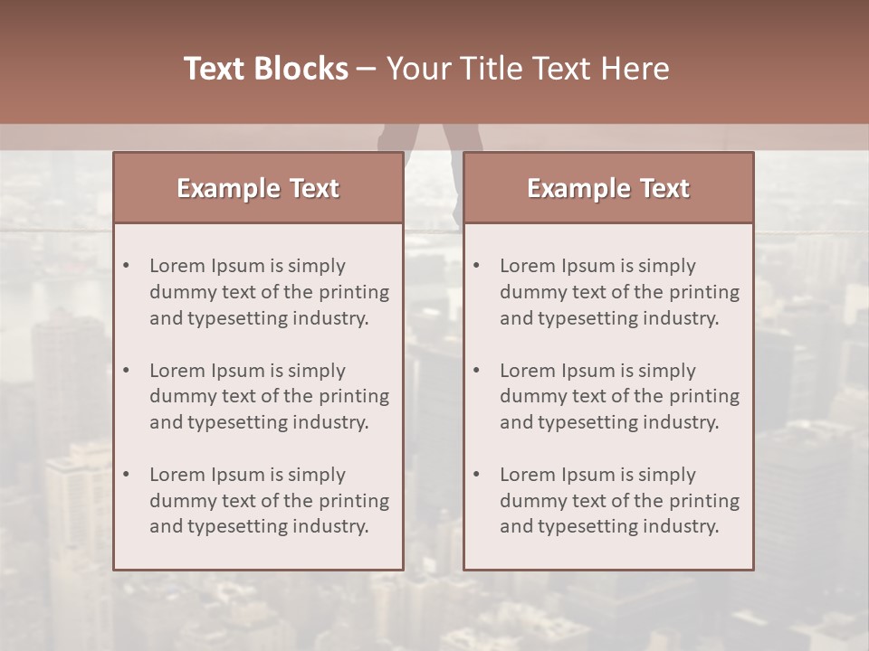 City Equilibrium Panorama PowerPoint Template