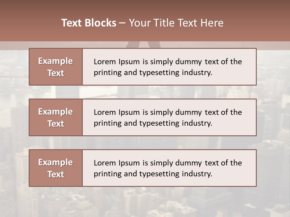 City Equilibrium Panorama PowerPoint Template