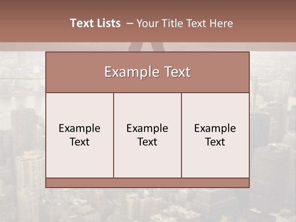 City Equilibrium Panorama PowerPoint Template