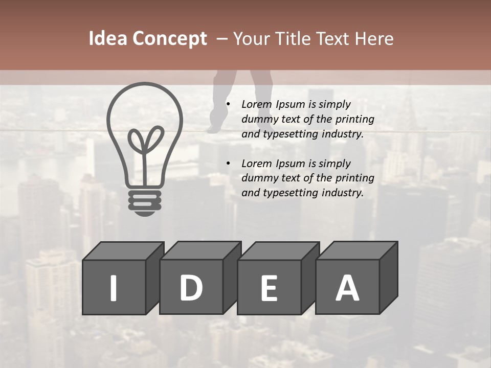 City Equilibrium Panorama PowerPoint Template
