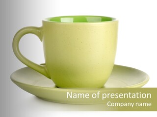 Coffee Coffee Cup White Background PowerPoint Template