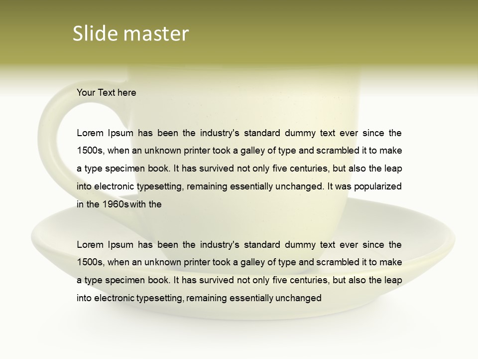 Coffee Coffee Cup White Background PowerPoint Template