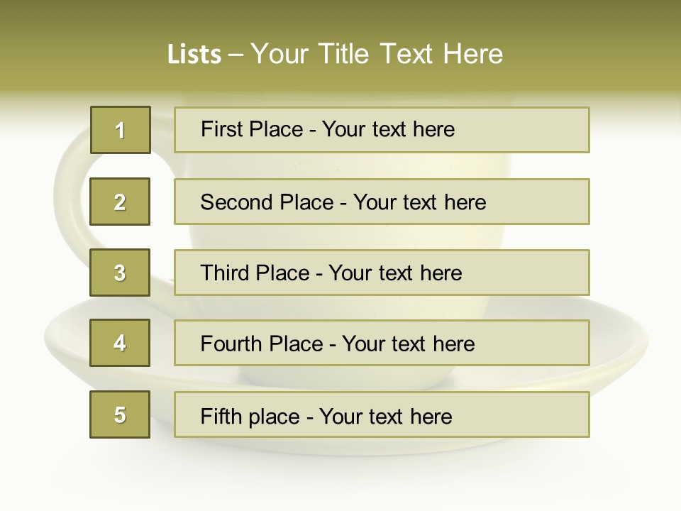 Coffee Coffee Cup White Background PowerPoint Template