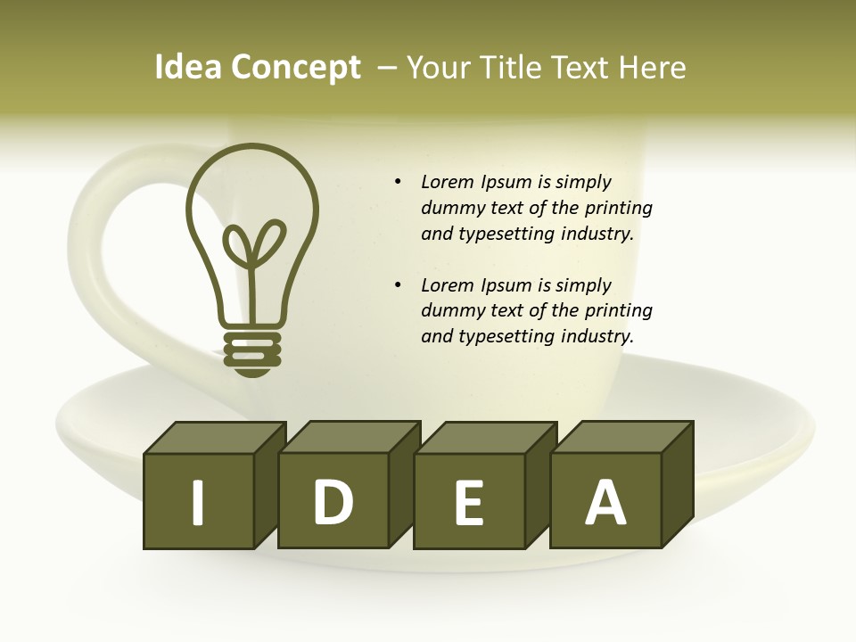 Coffee Coffee Cup White Background PowerPoint Template