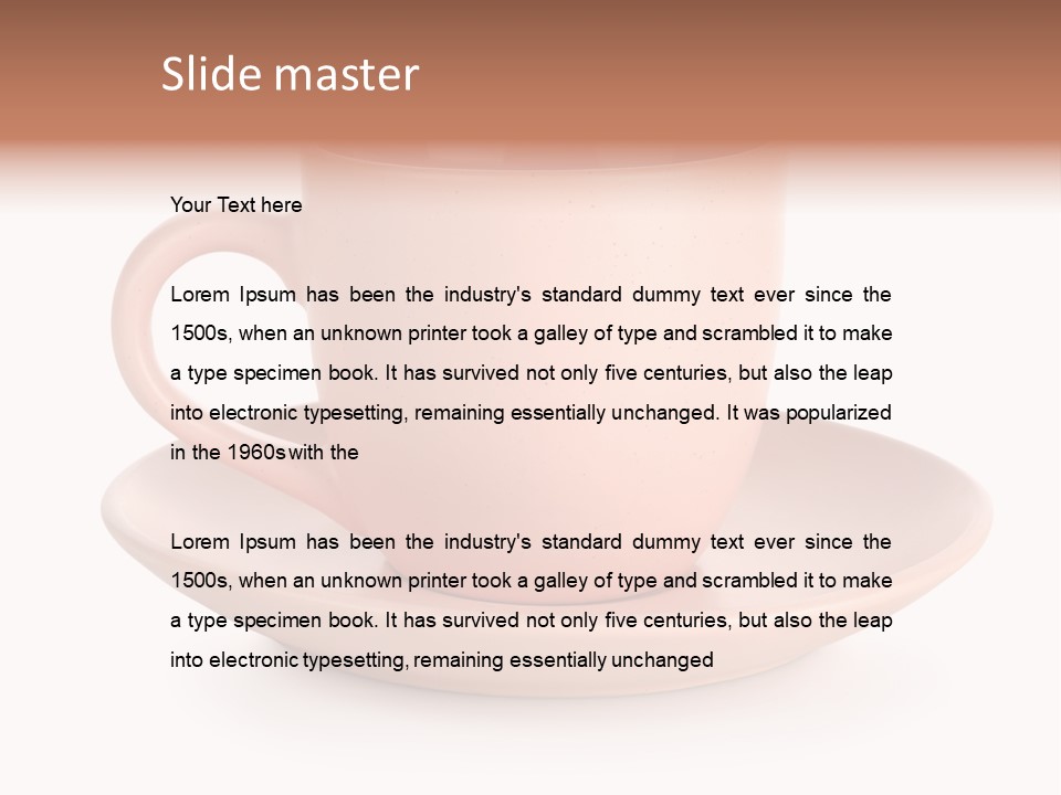 Household Object Isolated Tea PowerPoint Template