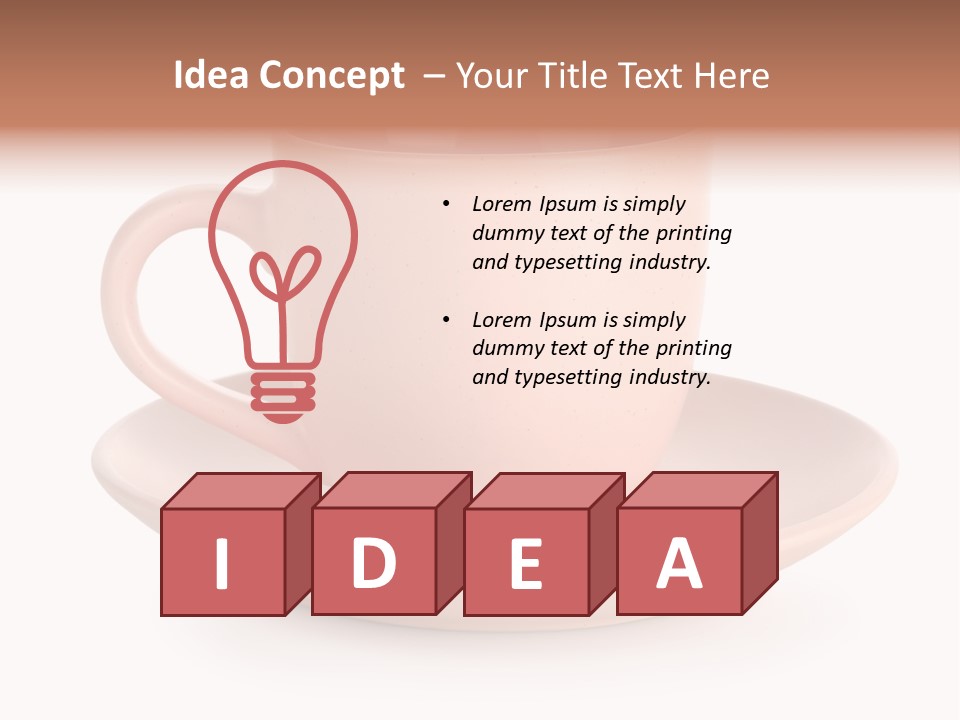 Household Object Isolated Tea PowerPoint Template