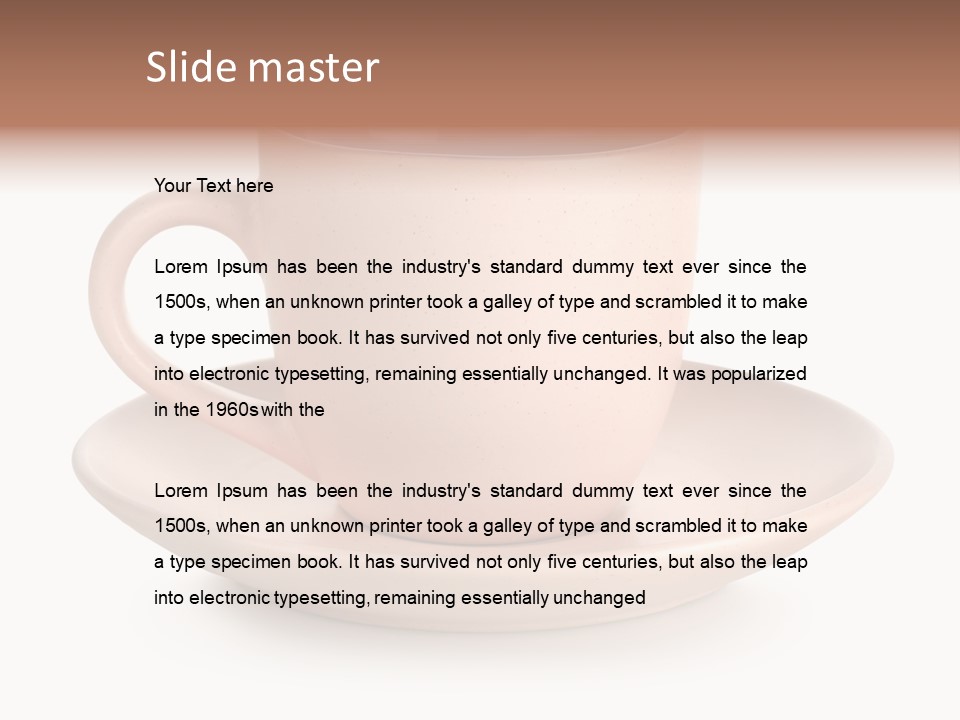 Isolated Pink Household Object PowerPoint Template