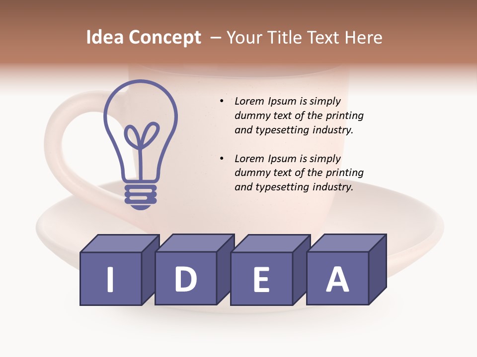 Isolated Pink Household Object PowerPoint Template