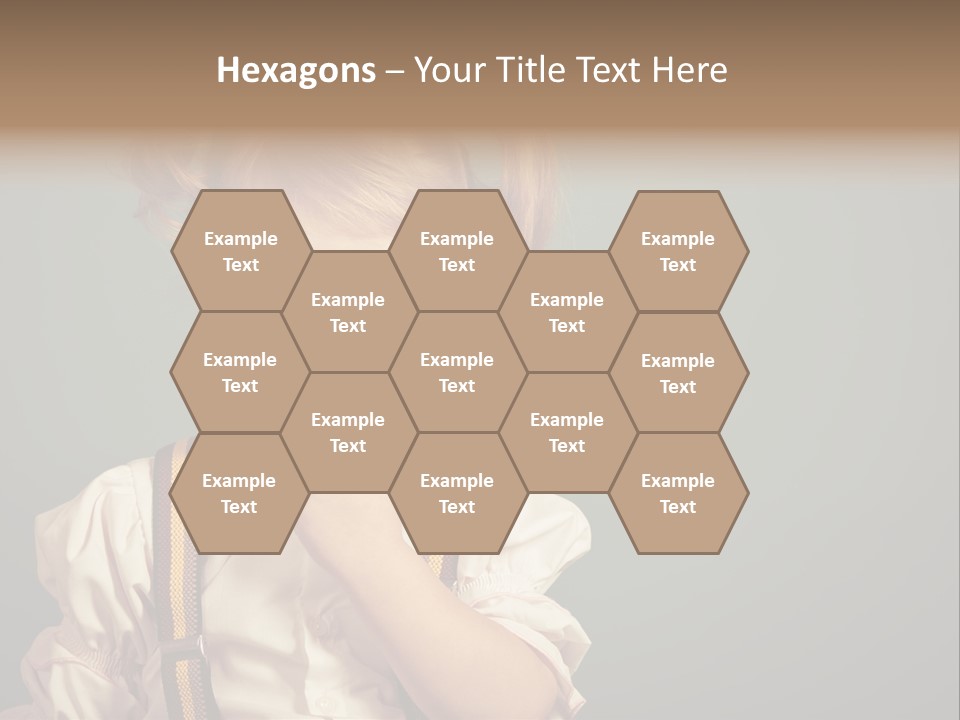 Beautiful Smiling Girl On A Green Background. PowerPoint Template