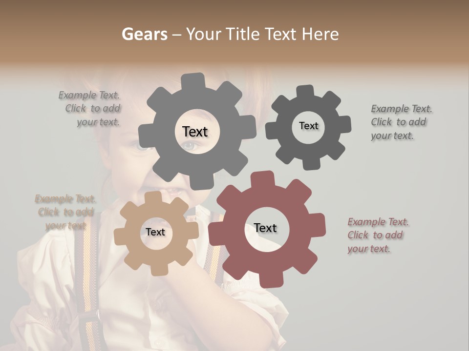 Beautiful Smiling Girl On A Green Background. PowerPoint Template