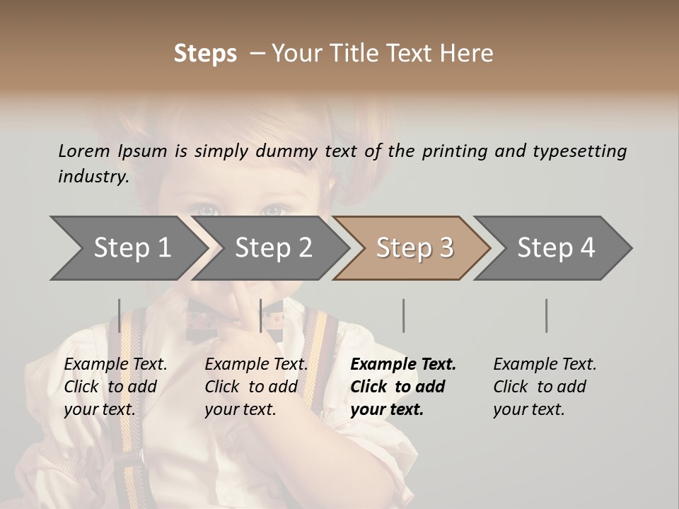 Beautiful Smiling Girl On A Green Background. PowerPoint Template