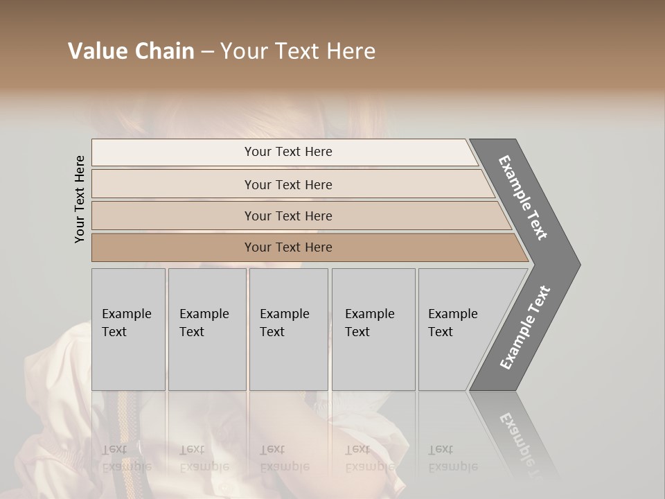 Beautiful Smiling Girl On A Green Background. PowerPoint Template