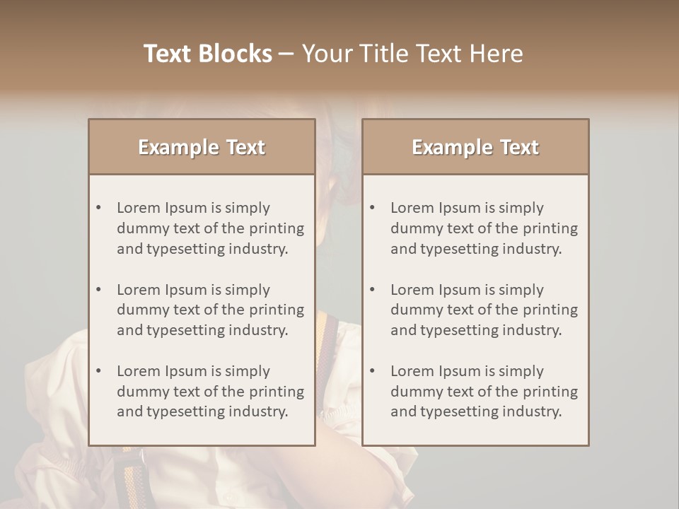 Beautiful Smiling Girl On A Green Background. PowerPoint Template