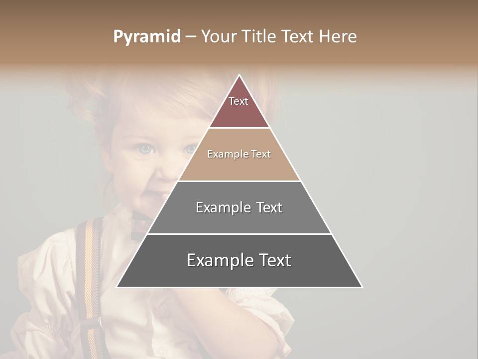 Beautiful Smiling Girl On A Green Background. PowerPoint Template