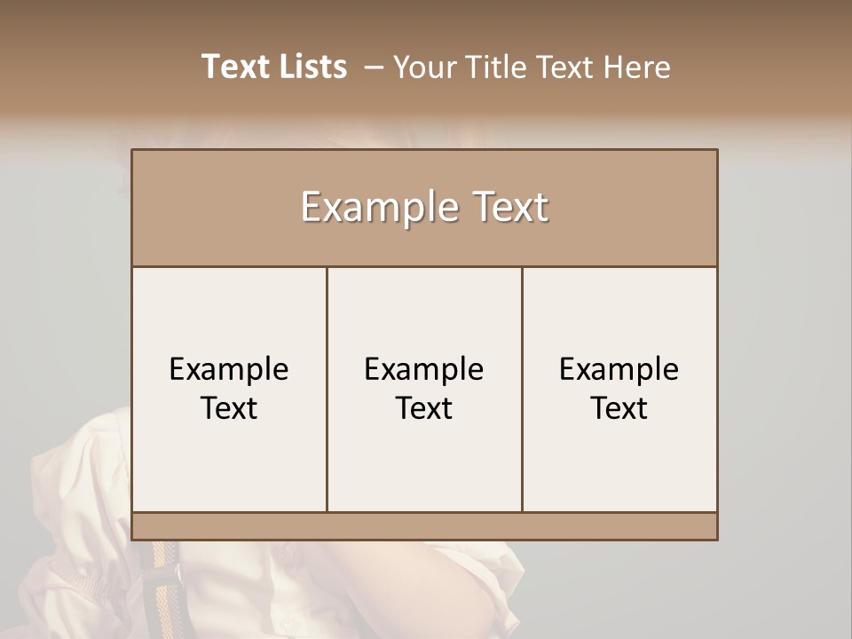 Beautiful Smiling Girl On A Green Background. PowerPoint Template