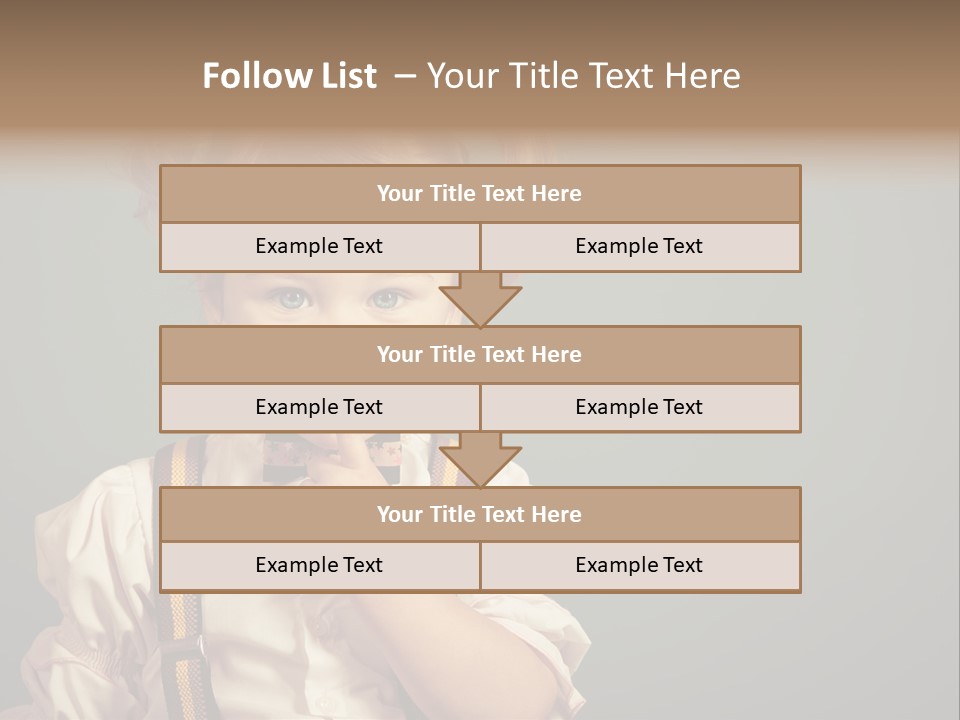 Beautiful Smiling Girl On A Green Background. PowerPoint Template