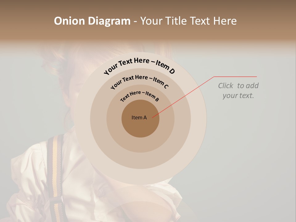 Beautiful Smiling Girl On A Green Background. PowerPoint Template