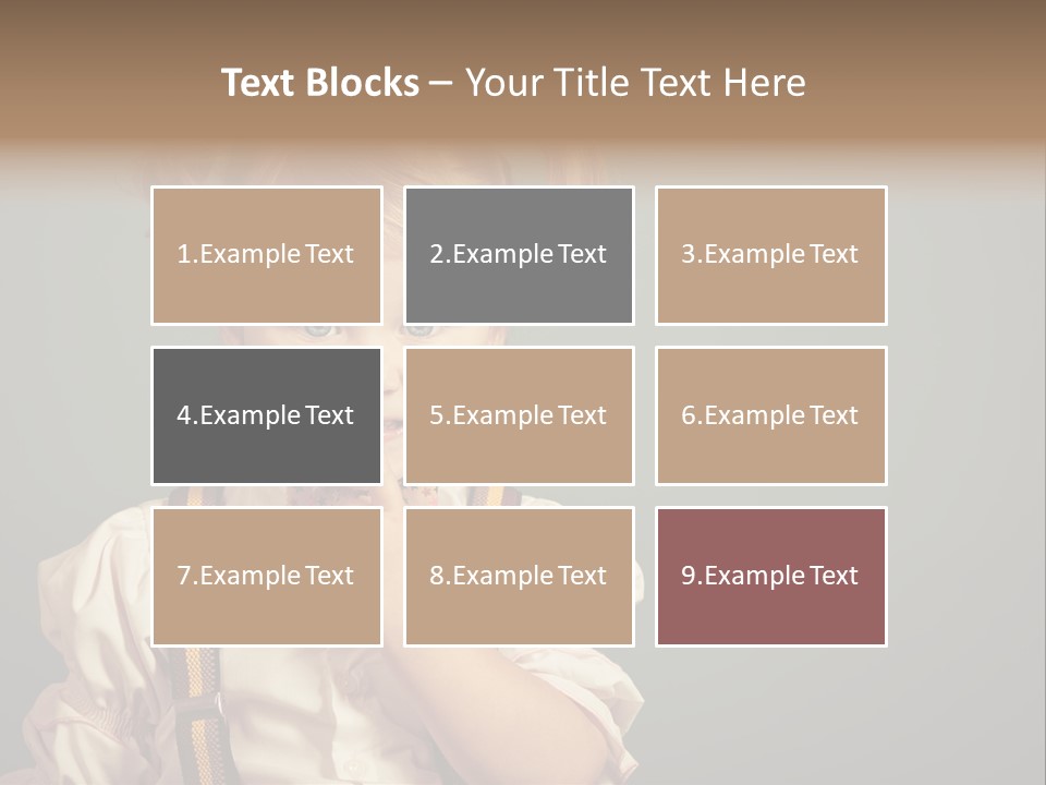 Beautiful Smiling Girl On A Green Background. PowerPoint Template