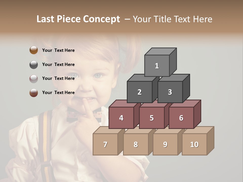 Beautiful Smiling Girl On A Green Background. PowerPoint Template