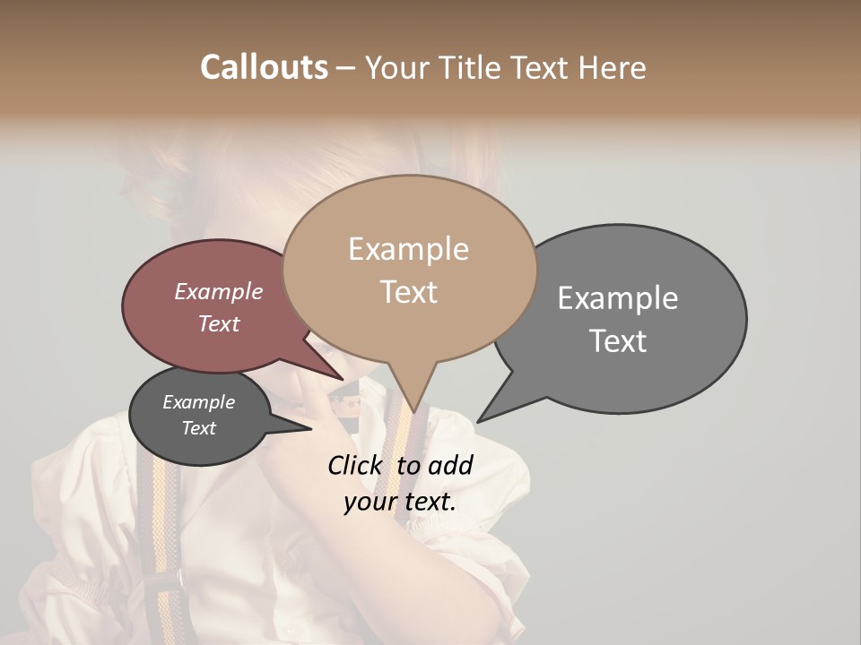 Beautiful Smiling Girl On A Green Background. PowerPoint Template