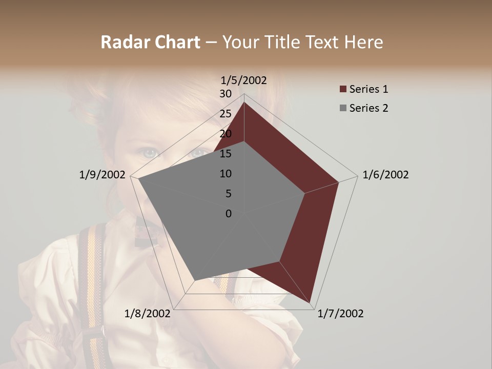 Beautiful Smiling Girl On A Green Background. PowerPoint Template
