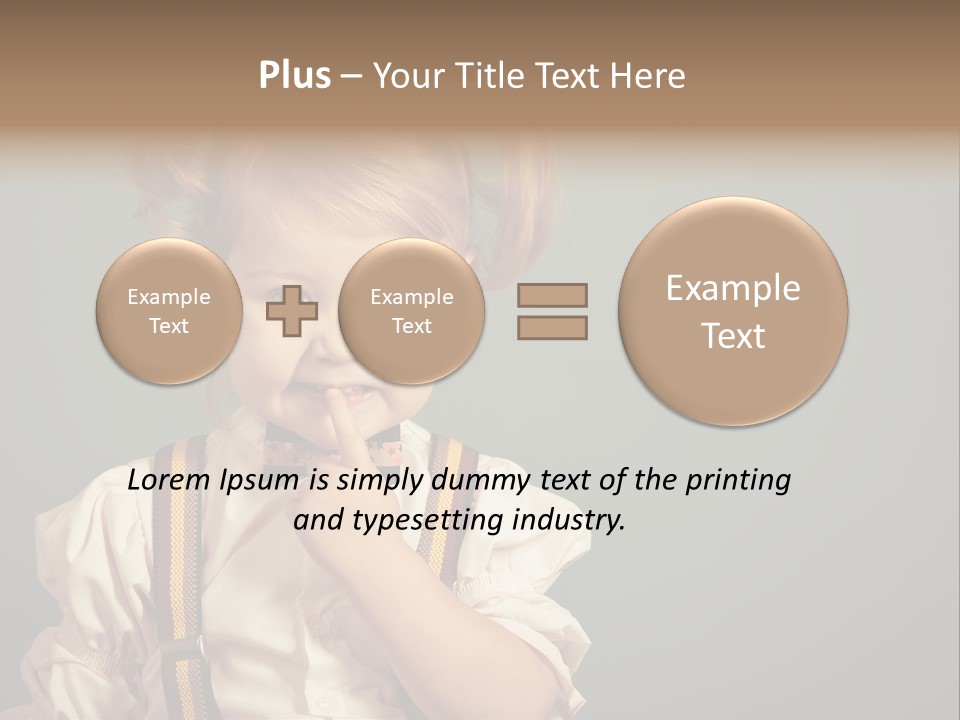 Beautiful Smiling Girl On A Green Background. PowerPoint Template