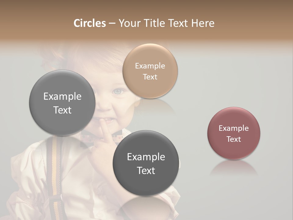 Beautiful Smiling Girl On A Green Background. PowerPoint Template