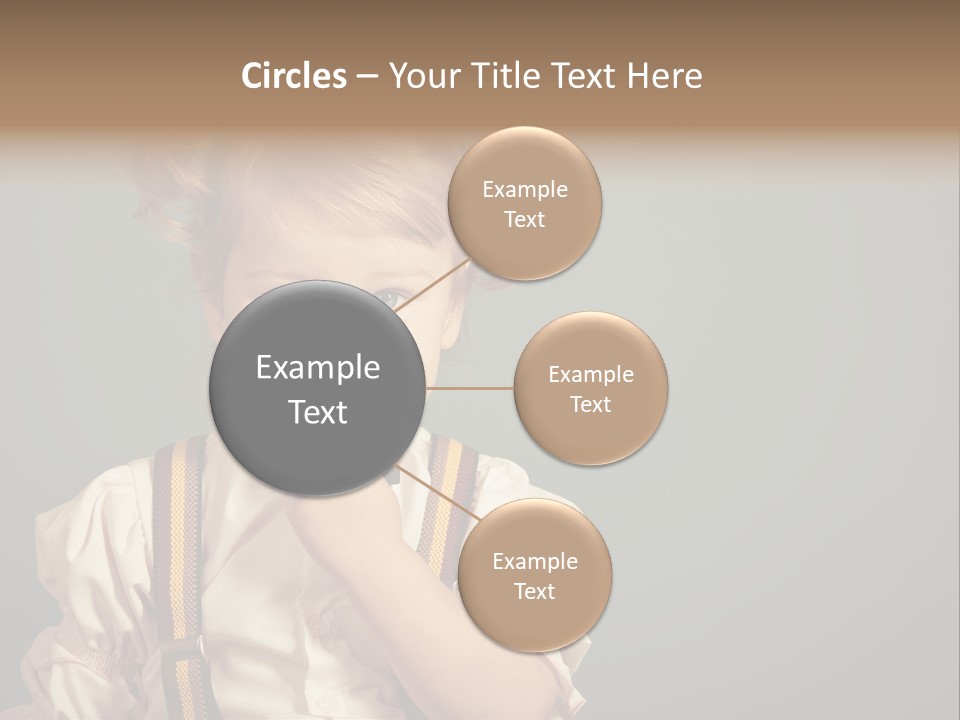 Beautiful Smiling Girl On A Green Background. PowerPoint Template