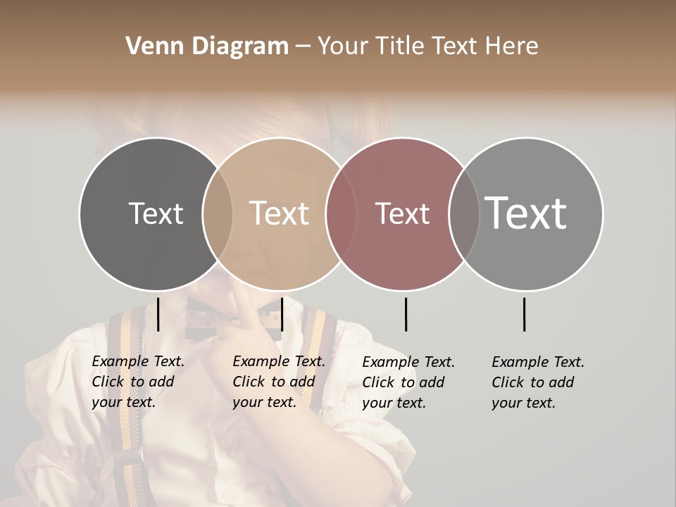 Beautiful Smiling Girl On A Green Background. PowerPoint Template