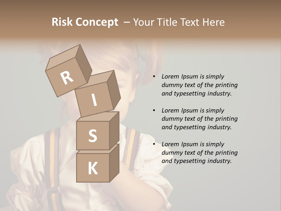 Beautiful Smiling Girl On A Green Background. PowerPoint Template