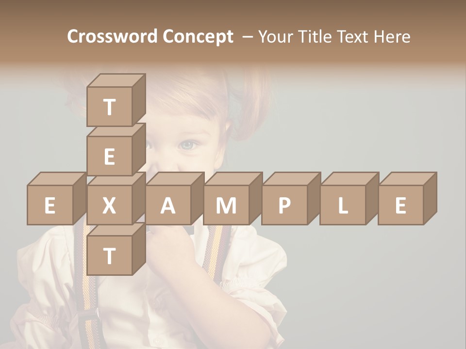 Beautiful Smiling Girl On A Green Background. PowerPoint Template