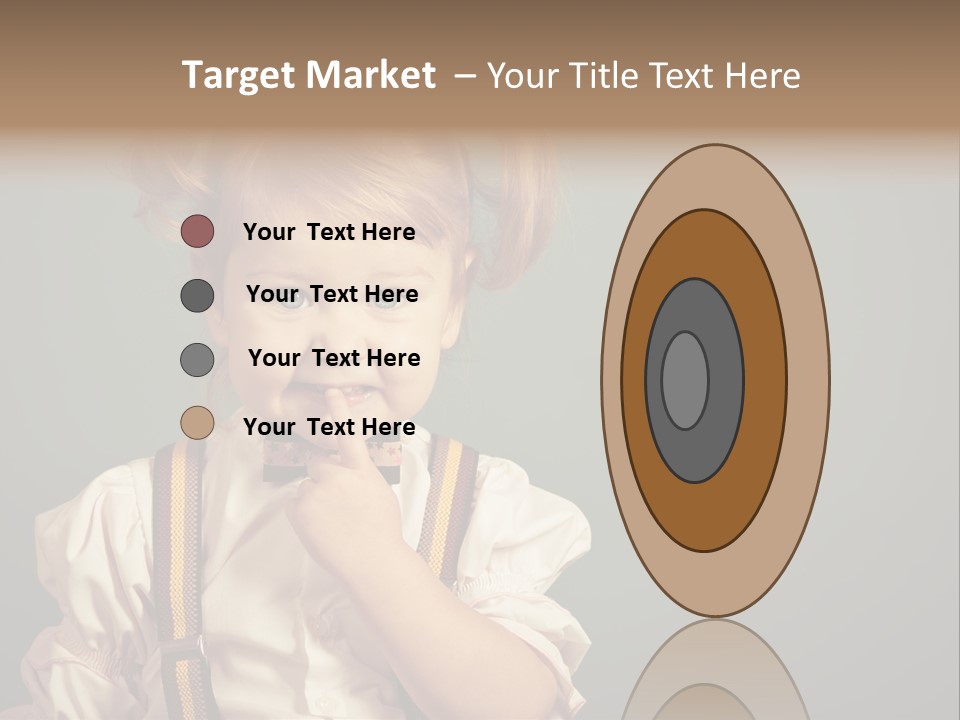 Beautiful Smiling Girl On A Green Background. PowerPoint Template