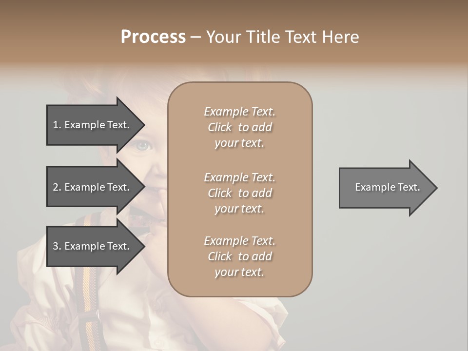 Beautiful Smiling Girl On A Green Background. PowerPoint Template