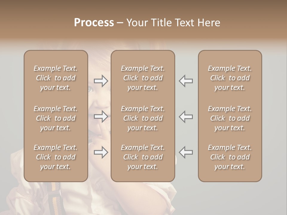 Beautiful Smiling Girl On A Green Background. PowerPoint Template