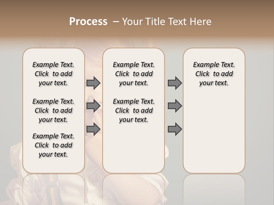 Beautiful Smiling Girl On A Green Background. PowerPoint Template