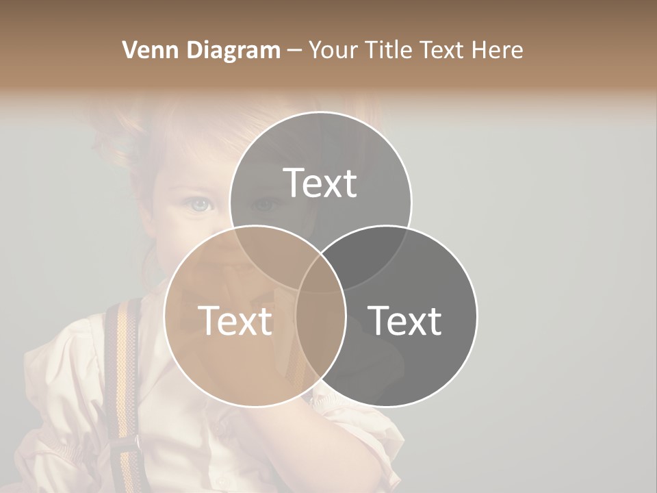 Beautiful Smiling Girl On A Green Background. PowerPoint Template