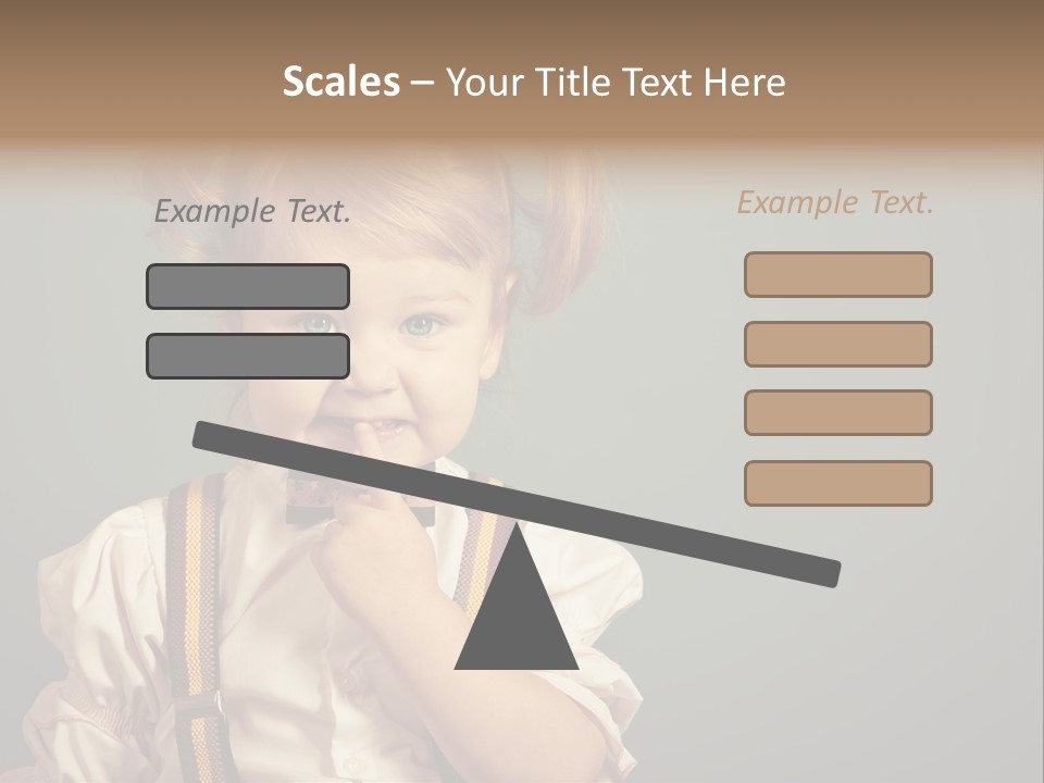 Beautiful Smiling Girl On A Green Background. PowerPoint Template