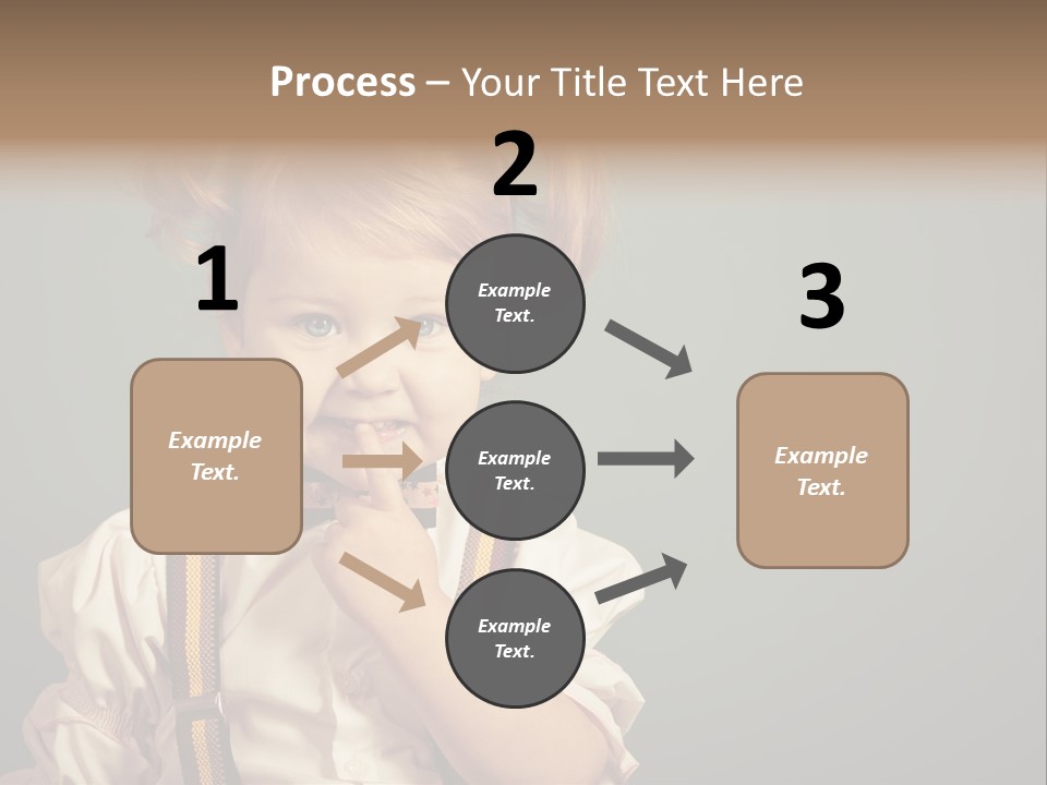 Beautiful Smiling Girl On A Green Background. PowerPoint Template