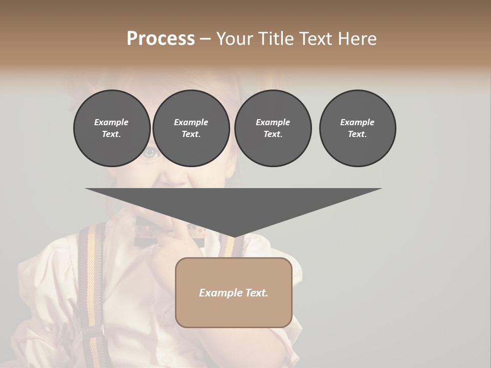 Beautiful Smiling Girl On A Green Background. PowerPoint Template