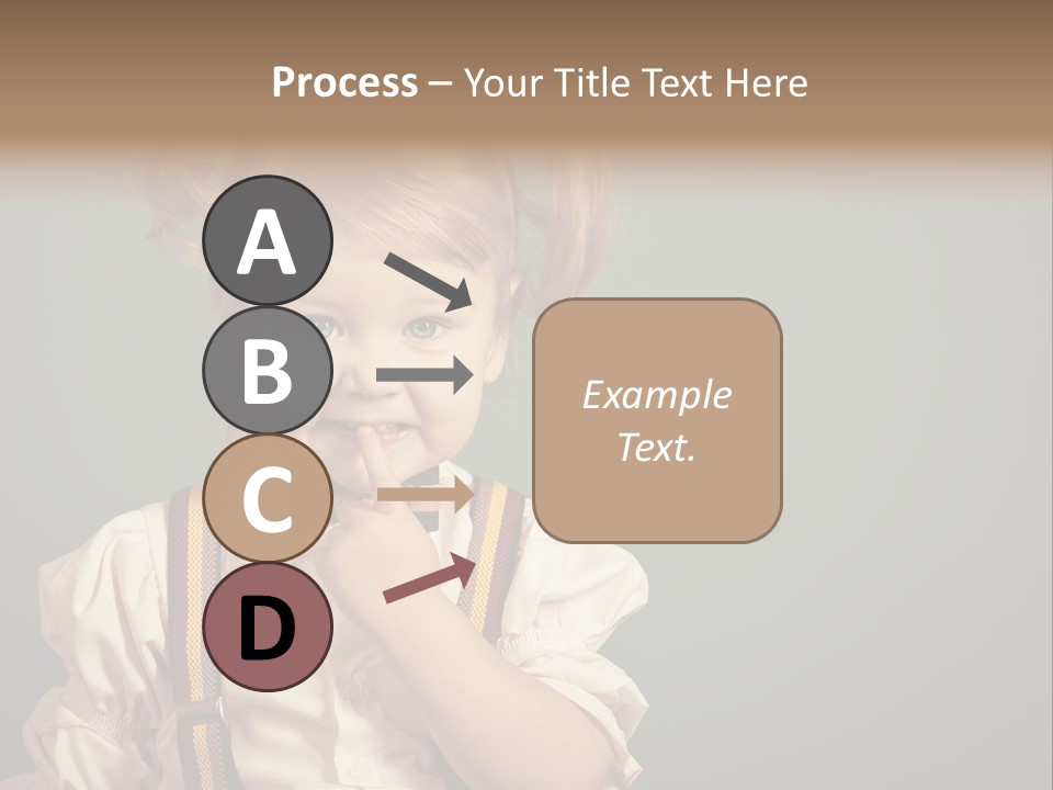 Beautiful Smiling Girl On A Green Background. PowerPoint Template