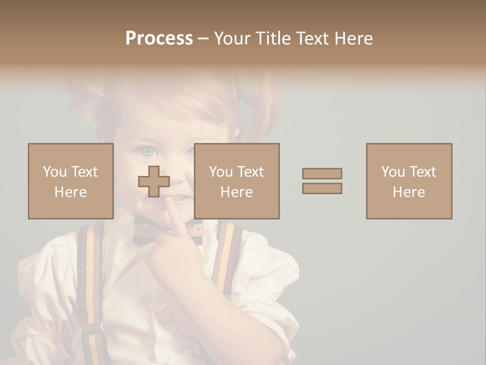 Beautiful Smiling Girl On A Green Background. PowerPoint Template